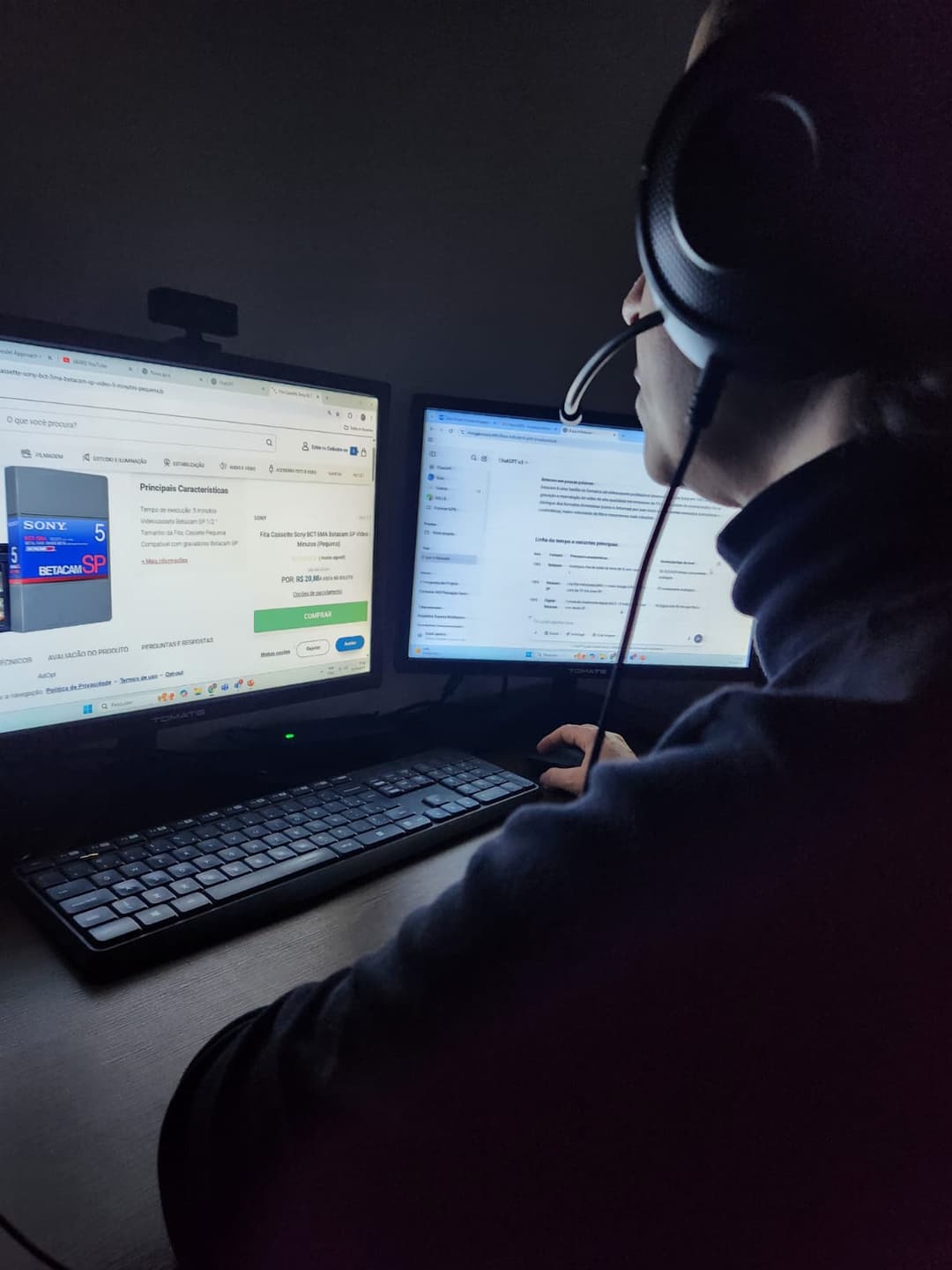 Profissional trabalhando com IA